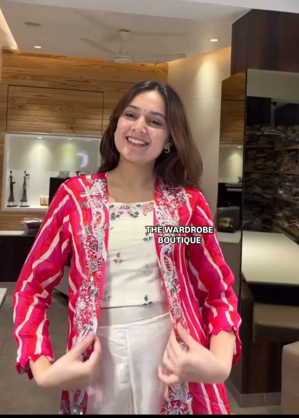 Trending Party Wear Shrug And Plazzo Chinon & Silk