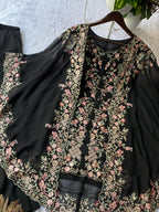 DESIGNER KURTA PLAZZO IN SEQUENCE EMBROIDERY WORK