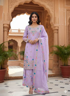 Heavy Embroidery Sequence Work Top-Bottom And Dupatta Set