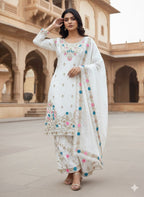 Heavy Embroidery Sequence Work Top-Bottom And Dupatta Set