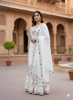 Heavy Embroidery Sequence Work Top-Bottom And Dupatta Set