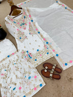 Heavy Embroidery Sequence Work Top-Bottom And Dupatta Set