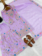 Heavy Embroidery Sequence Work Top-Bottom And Dupatta Set