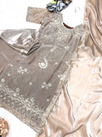 HEAVY SILK EMBROIDERY AND SEQUENCE WORK TOP-PENT WITH & DUPATTA