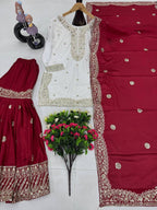 Eid Special Sharara Set Heavy Chinon, Embroidered Sequins