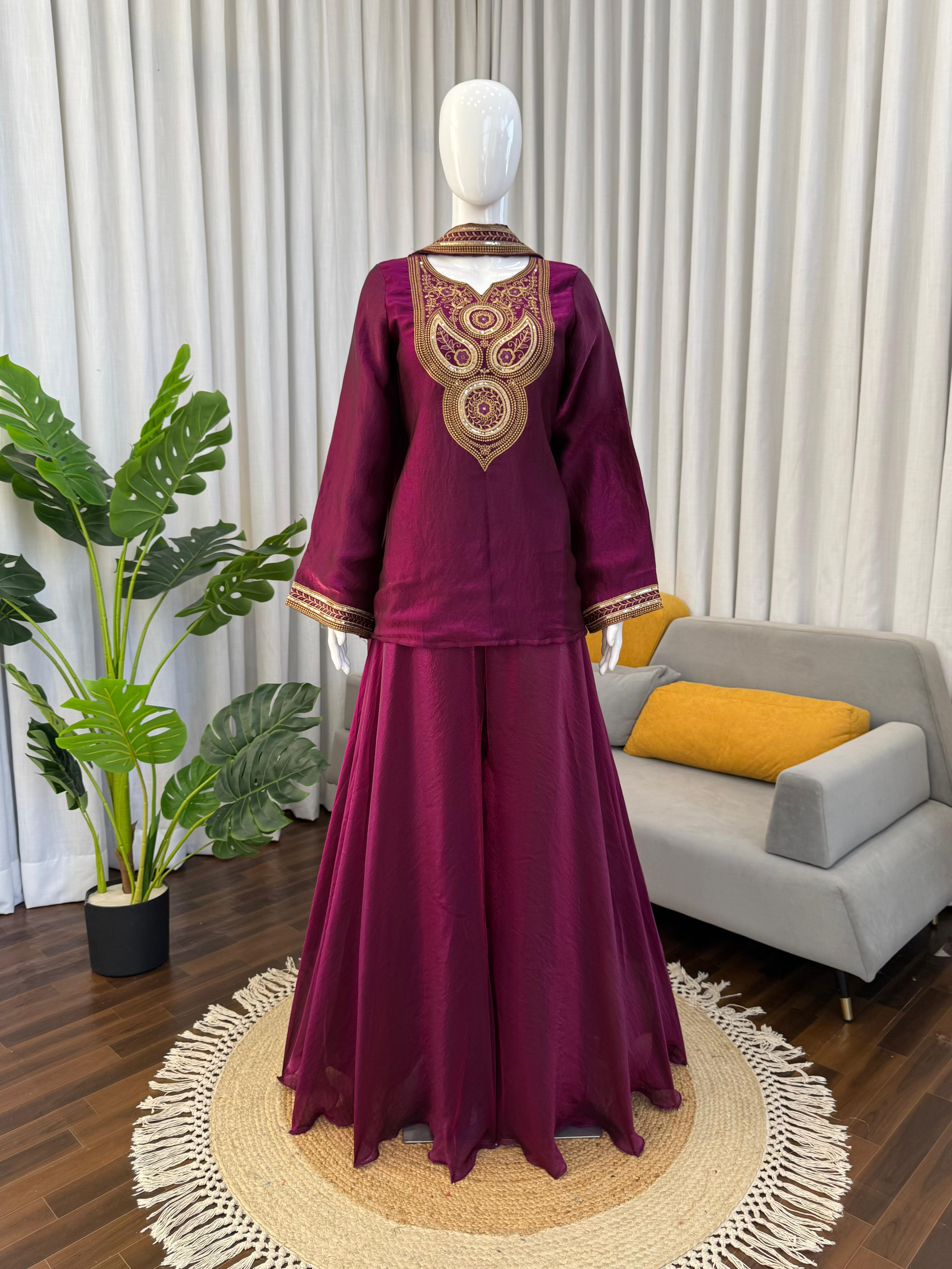 Designer Sharara Set – Elegant Ethnic Wear with Premium Fabric & Detailing