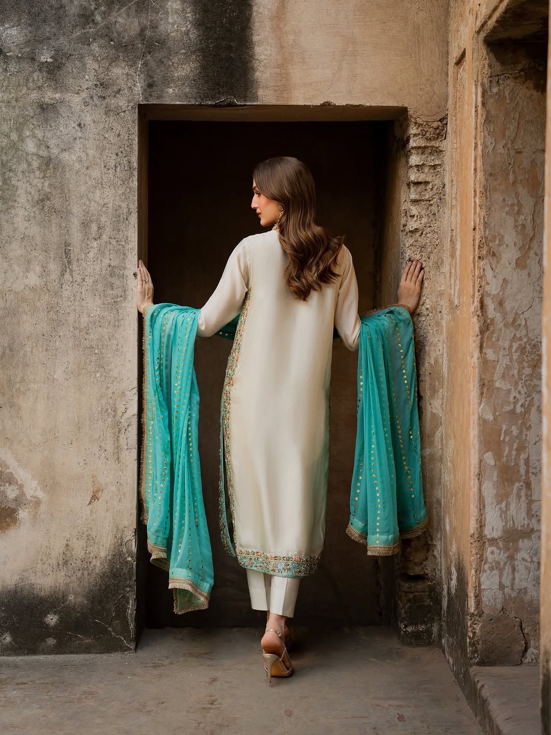 Heavy Embroidery 5 mm Sequence Work With Heavy Foux Georgette With Embroidery Work Dupatta