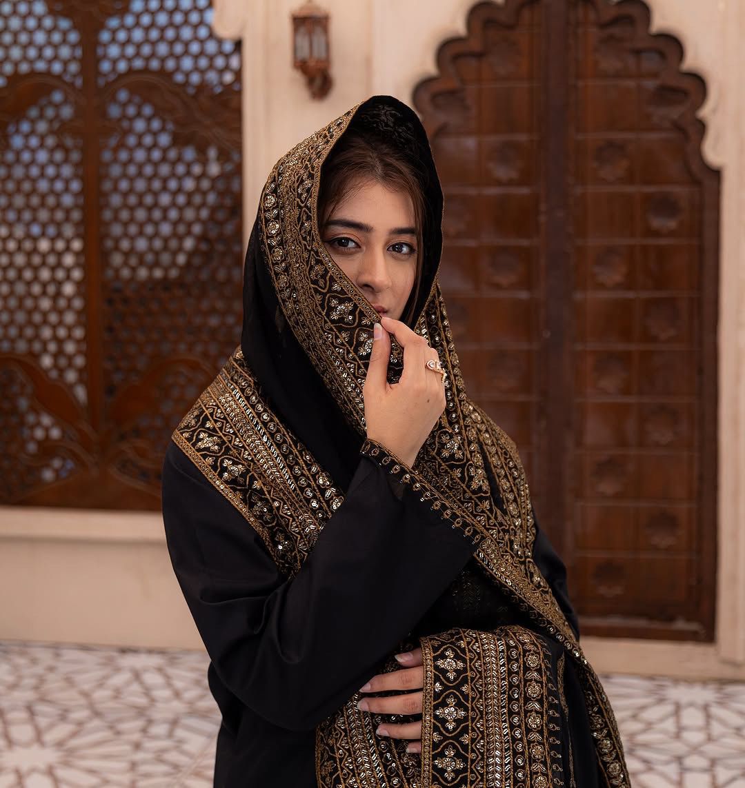 Designer Crepe Silk Top & Pant Set with Heavy Embroidered Dupatta Work