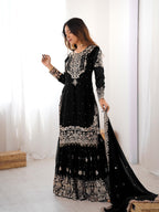 Designer Cording Dori Embroidery with Sequin &amp; Thread Detailing and Pearl work