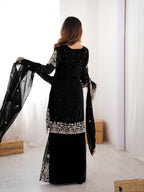 Designer Cording Dori Embroidery with Sequin &amp; Thread Detailing and Pearl work