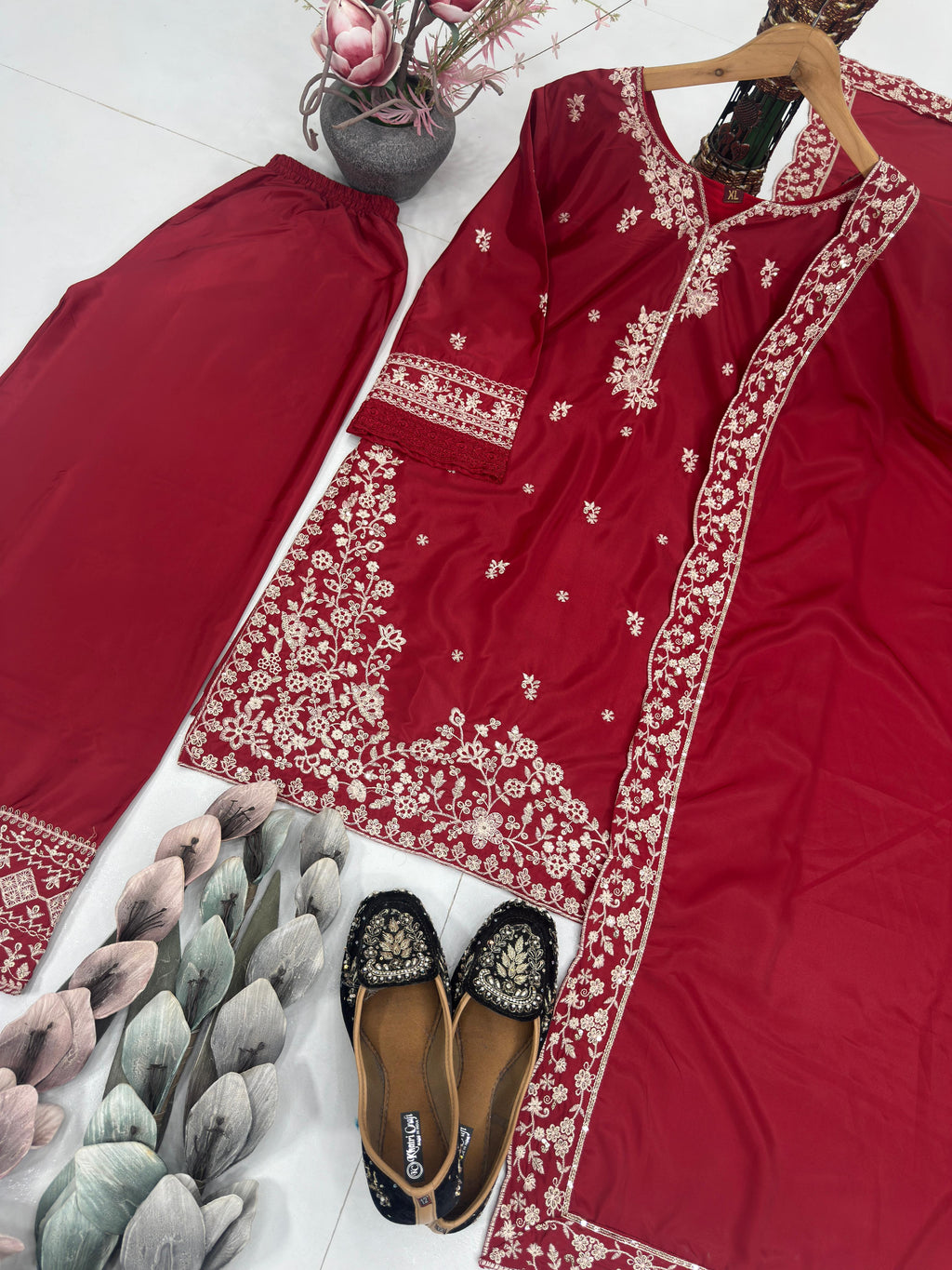 DESIGNER HEAVY FRANCH CRAP EMBROIDERED SEQUENCE WORK