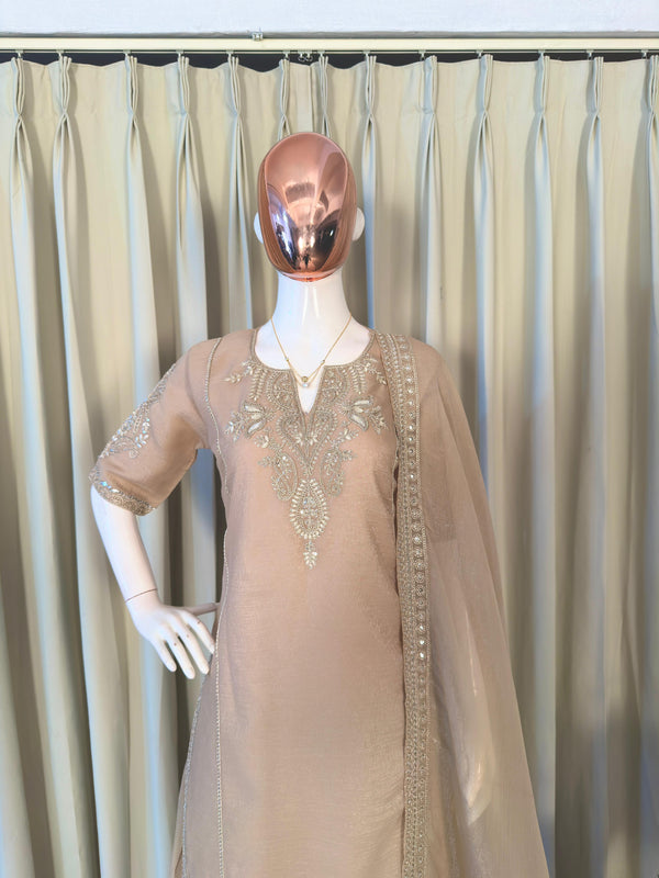 PARTY AND WEDDING OUR DESIGNER WEAR TOP WITH PLAZZO PAIR