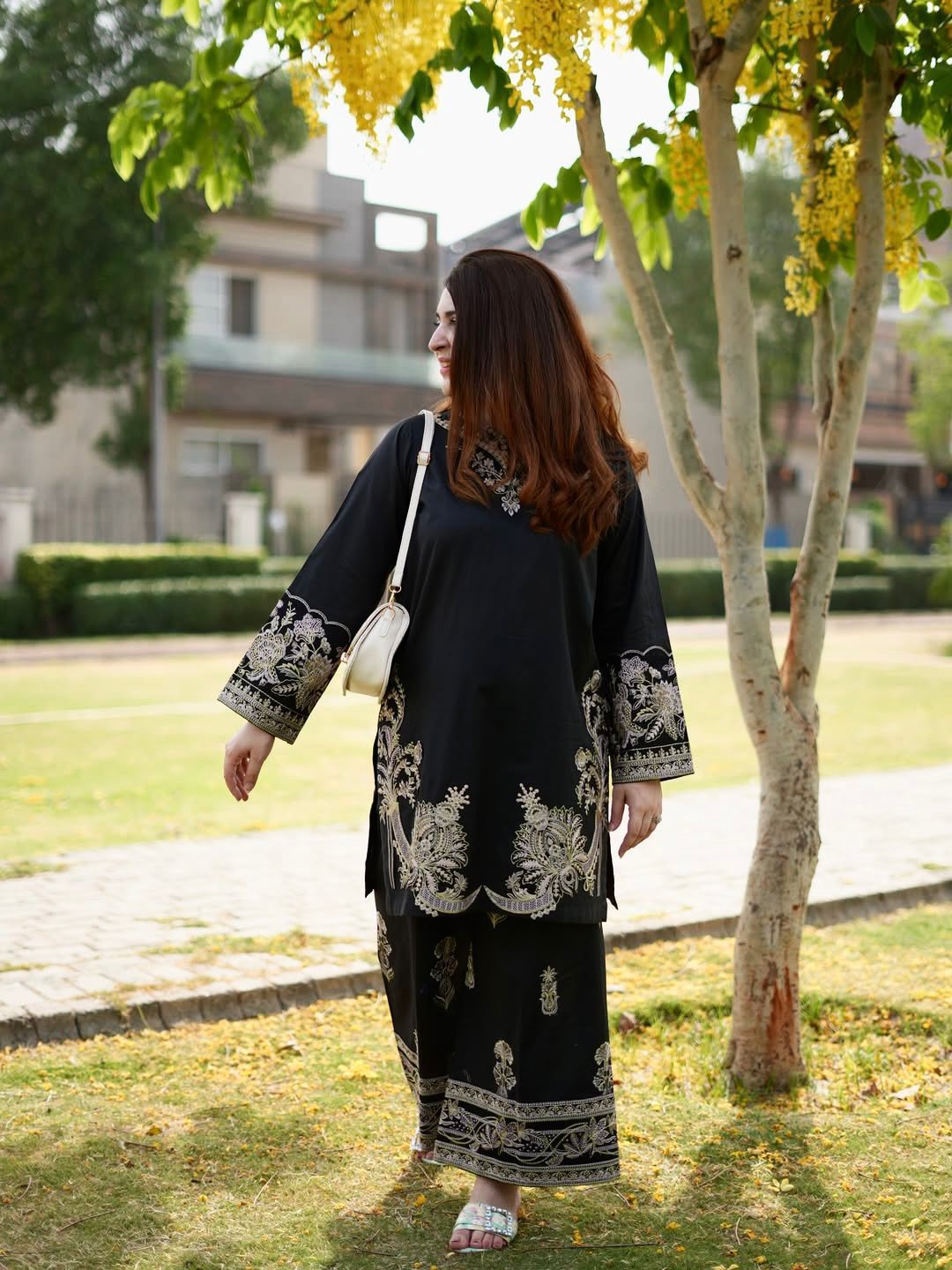 Black Embroidered Cord Set – Perfect Blend of Tradition & Stylish