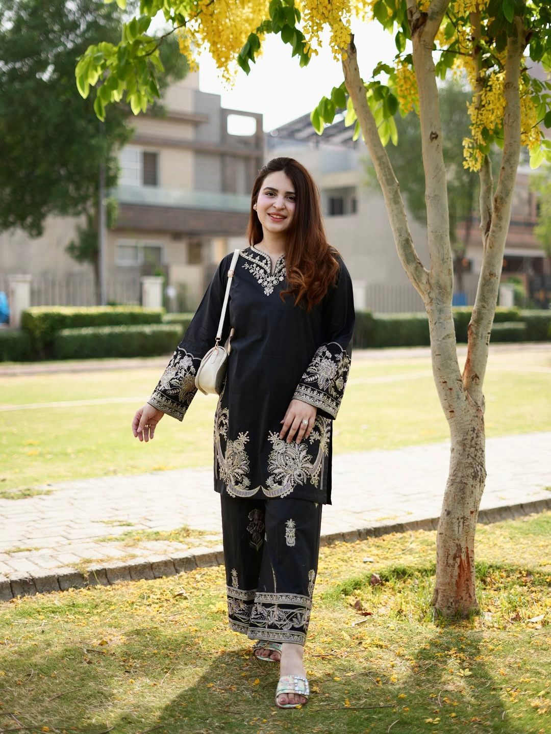 Black Embroidered Cord Set – Perfect Blend of Tradition & Stylish