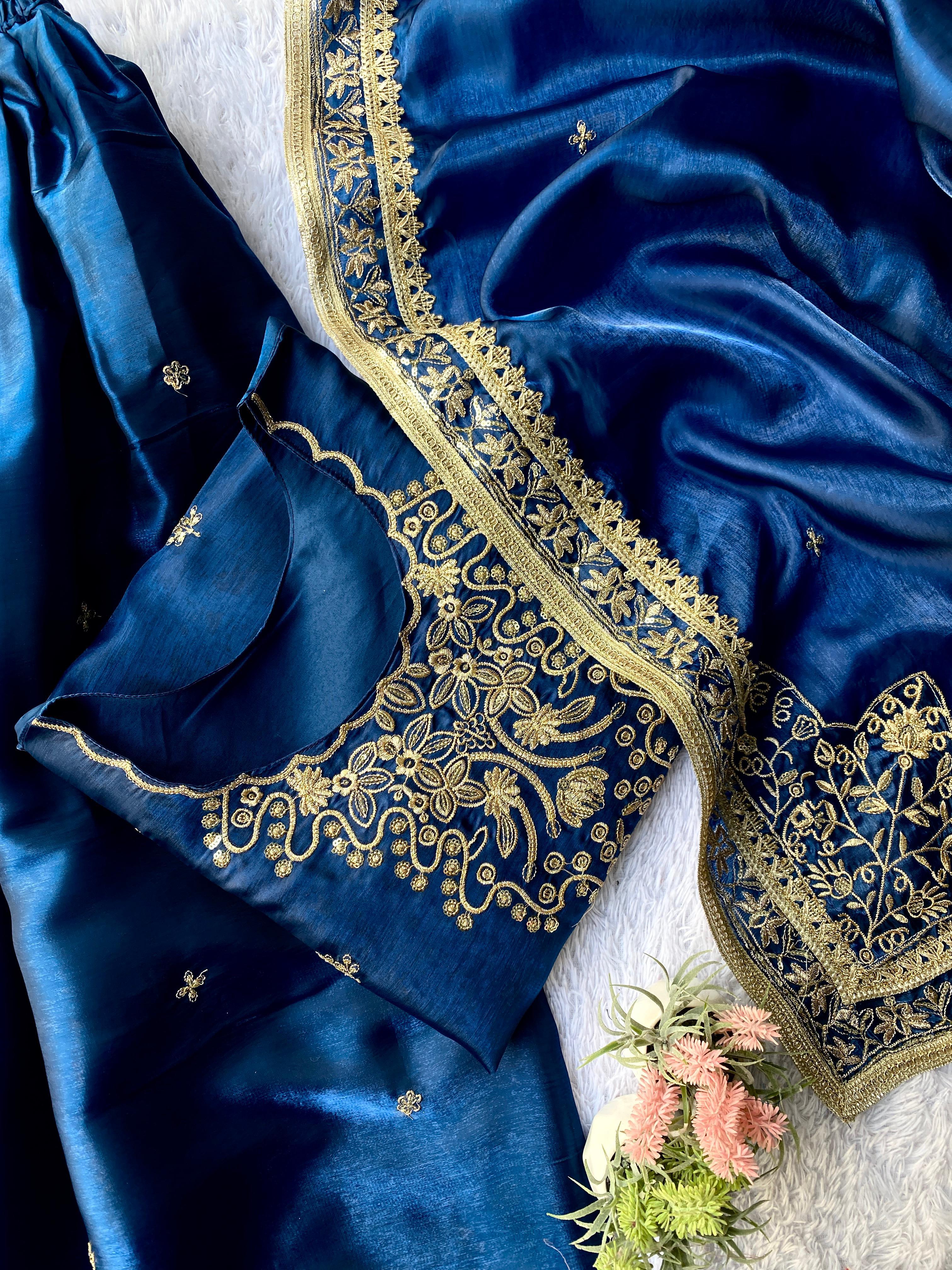 EXCLUSIVE AND TRENDY FOR WEDDING SEASON OUR SEQUENCE EMBROIDERY WORKED