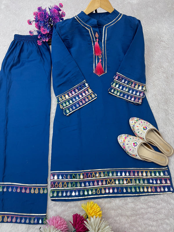 FESTIVAL SPECIAL REAL MIRROR WORK ON SILK FABRIC CO-ORD SETS