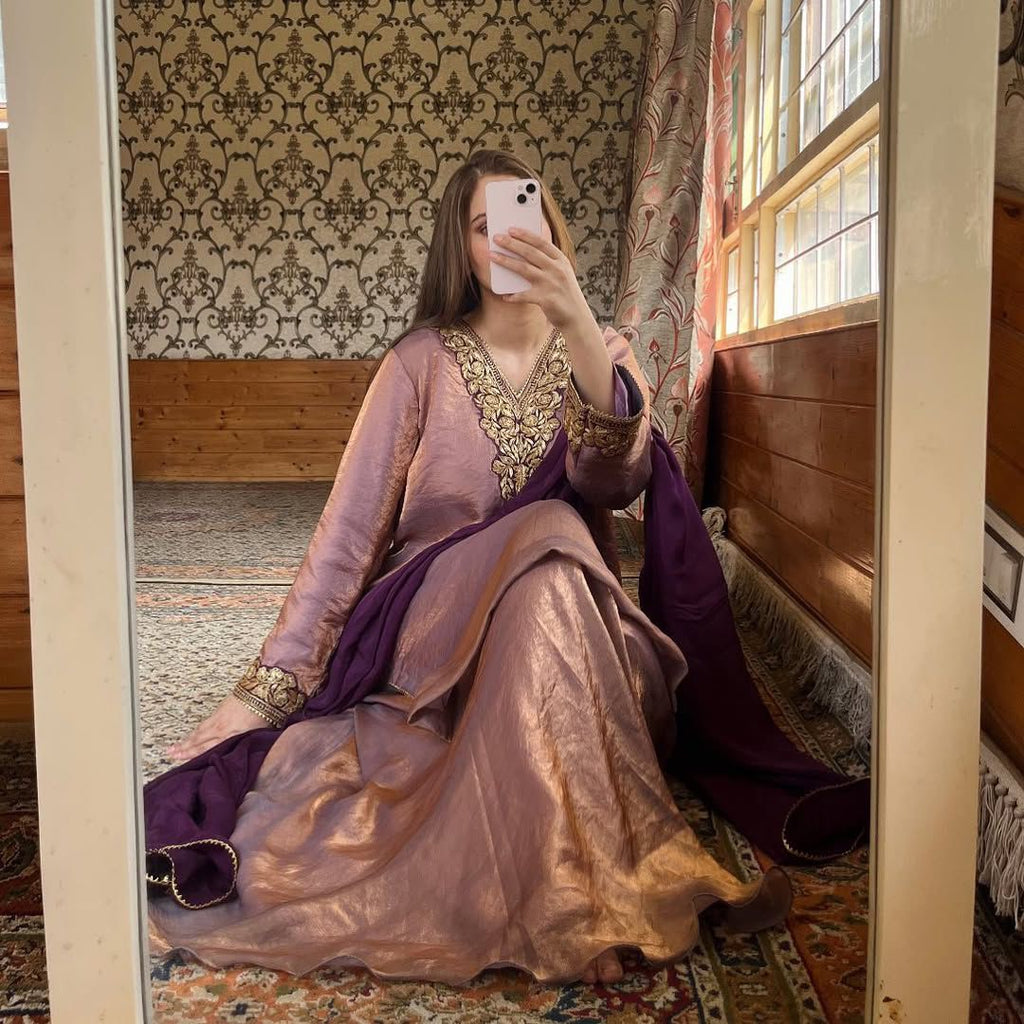 DESIGNER EMBROIDERY CODING WORK & WITH FANCY TOP PALAZZO DUPATTA SET