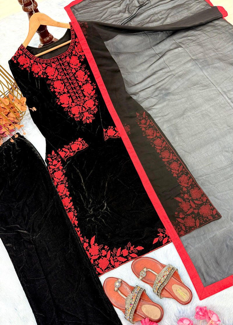 PREMIUM DESIGNER READYMADE TOP PLAZZO &amp; DUPATTA