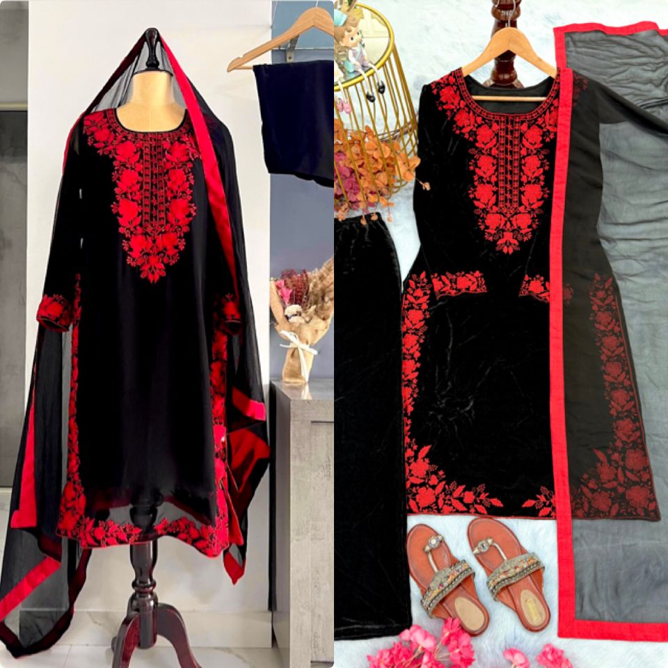 PREMIUM DESIGNER READYMADE TOP PLAZZO &amp; DUPATTA
