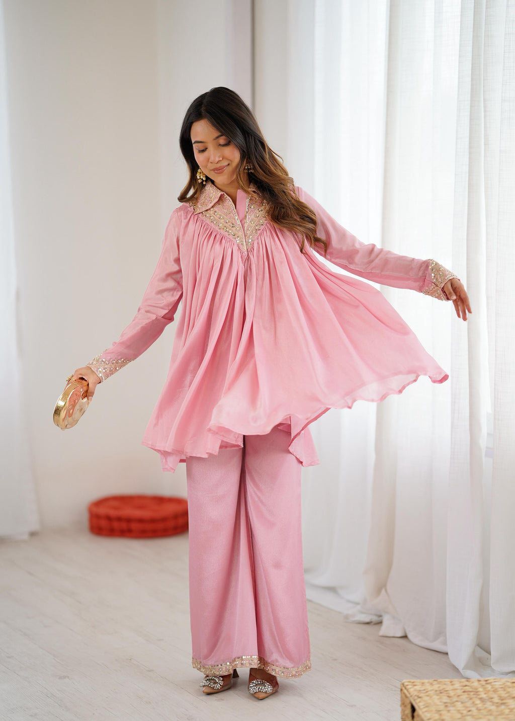 2-Piece Stylish Ensemble: Includes a well-fitted top and coordinated bottom