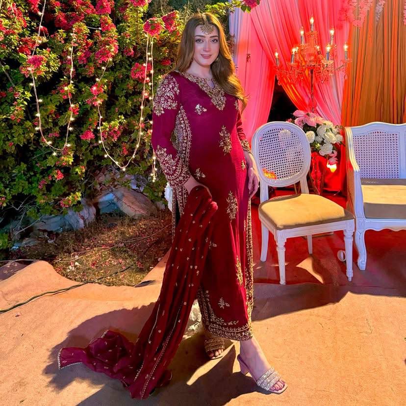 DESIGNER HEAVY VICHTRA SILK PARTY WEAR TOP WITH PLAZZO