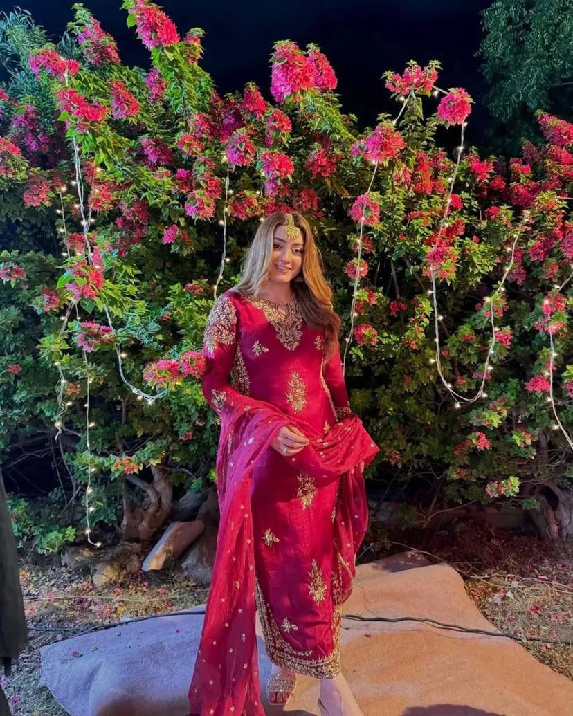 DESIGNER HEAVY VICHTRA SILK PARTY WEAR TOP WITH PLAZZO