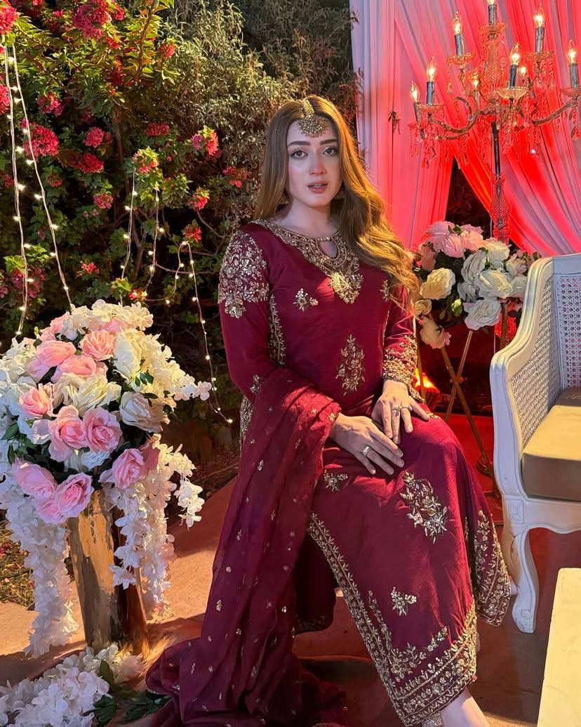 DESIGNER HEAVY VICHTRA SILK PARTY WEAR TOP WITH PLAZZO